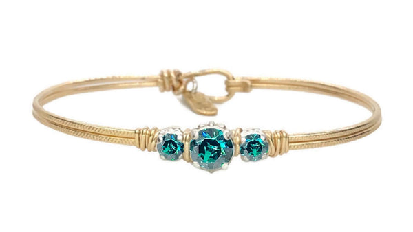 Birthstone Triple Setting Bracelet - Earth Grace Artisan Jewelry