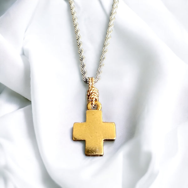Block Cross Necklace