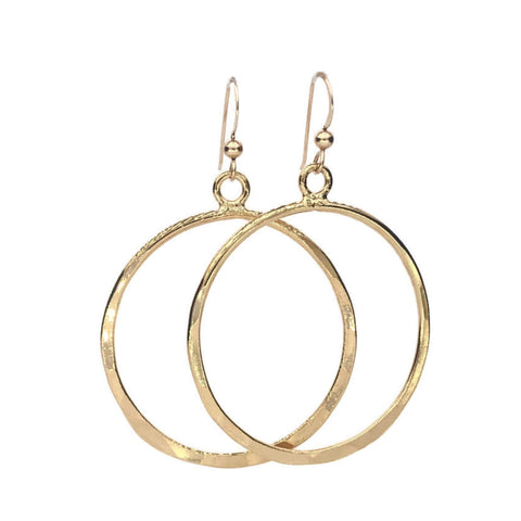 Medium Hammered Hoops - Earth Grace Artisan Jewelry
