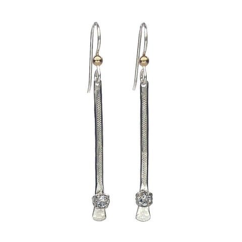 Silver Slider Earrings - Earth Grace Artisan Jewelry