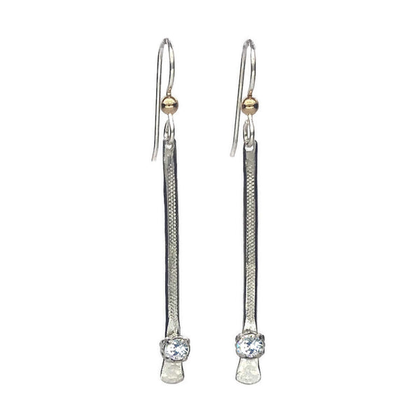 Silver Slider Earrings - Earth Grace Artisan Jewelry