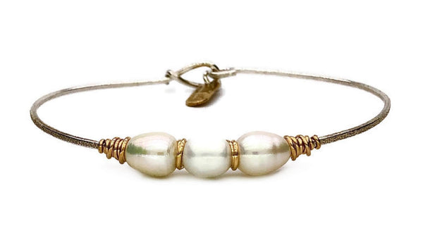Trinity Pearl Bracelet - Earth Grace Artisan Jewelry
